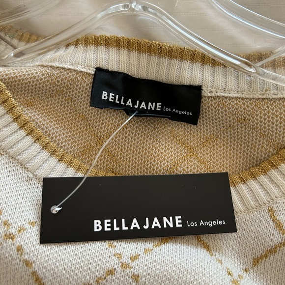 Bella Jane / NWT/ Size XL/ Woman's Elegant Cream And Gold Sweater. - Picture 9 of 13